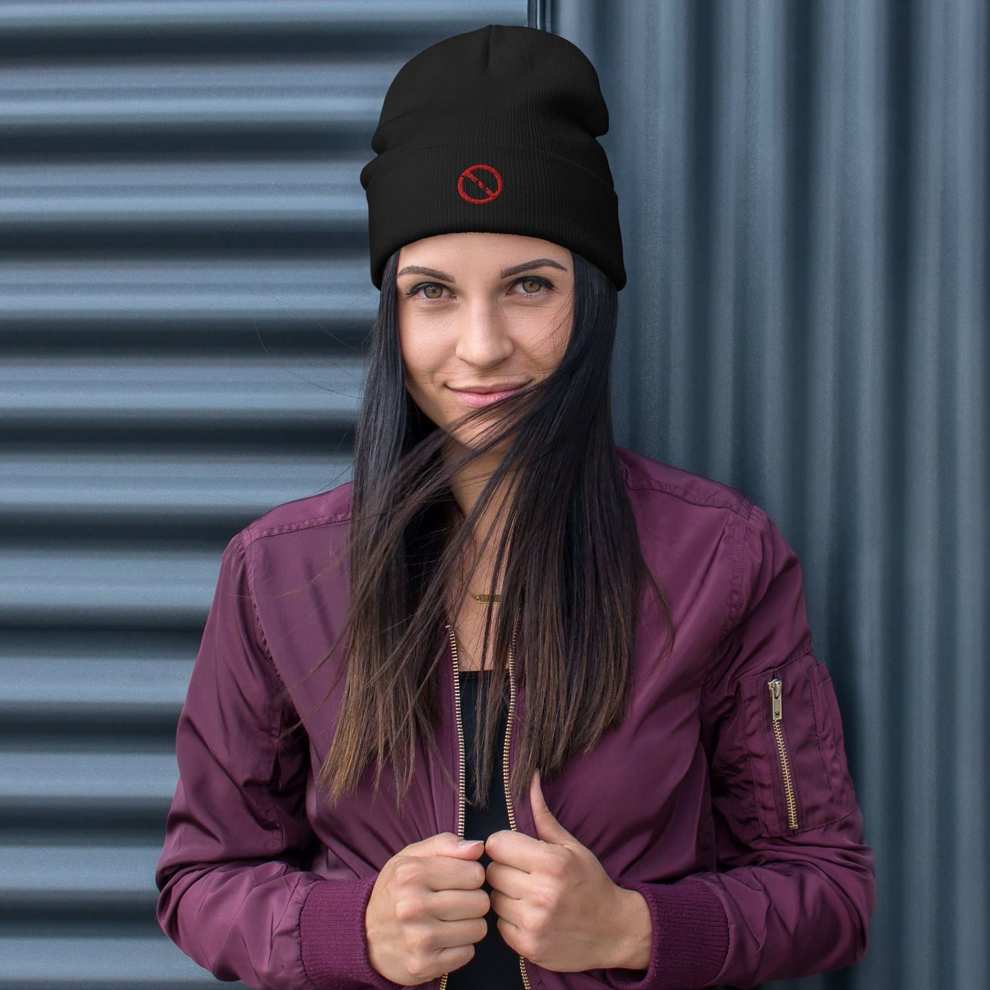 Trusk embroidered beanie with stitched logo – multiple colors – DETOUR.STORE