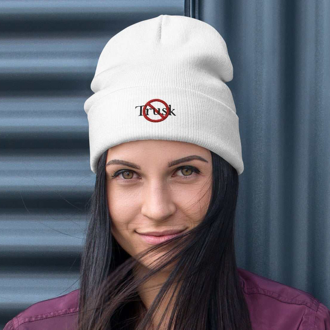Trusk embroidered beanie with stitched logo – multiple colors – DETOUR.STORE