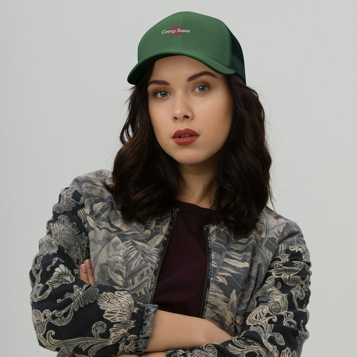 Creep State trucker cap with embroidered logo – multiple colors – DETOUR.STORE