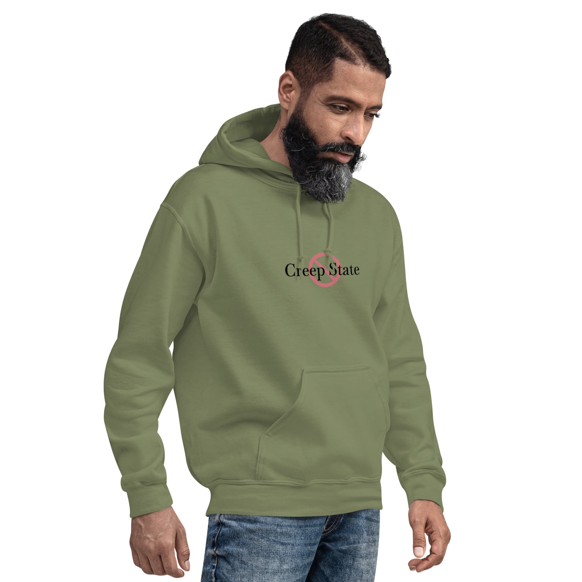 Creep State unisex hoodie with printed logo – multiple colors – DETOUR.STORE