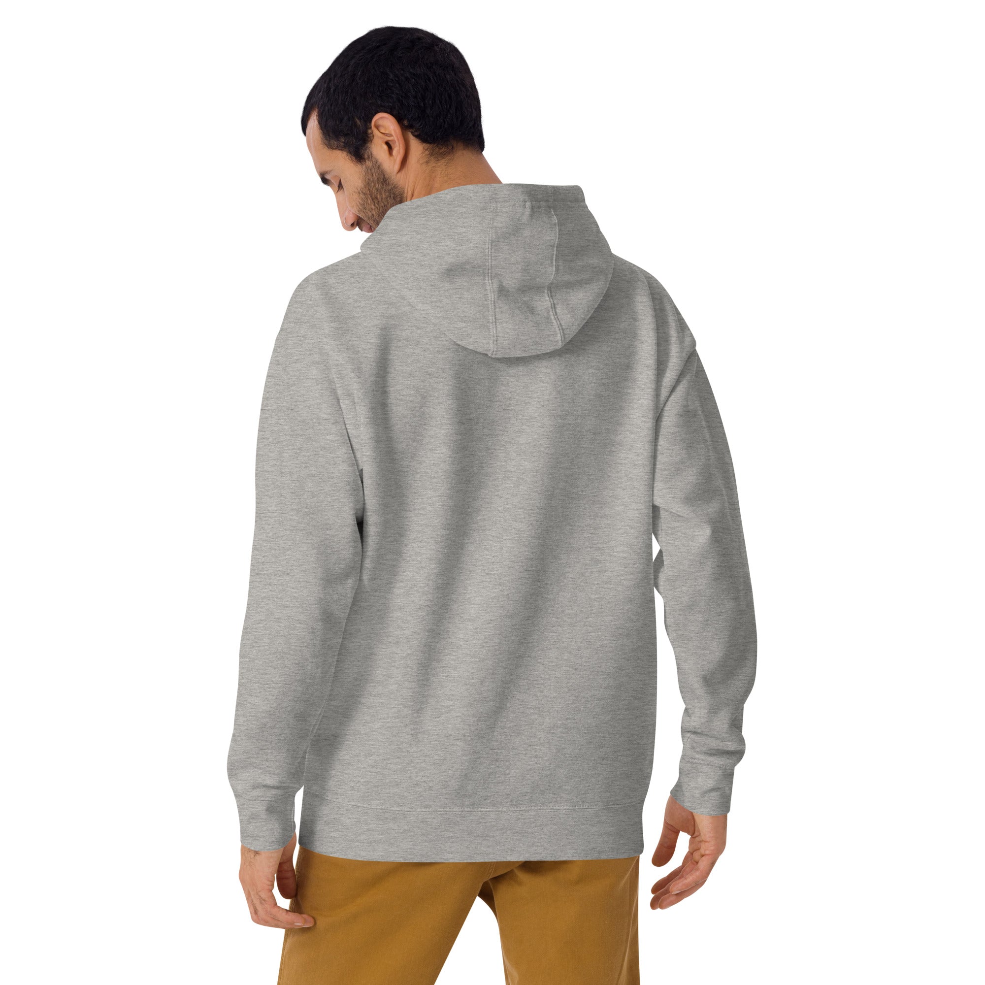 Male model wearing Creep State unisex hoodie with printed logo – multiple colors – DETOUR.STORE