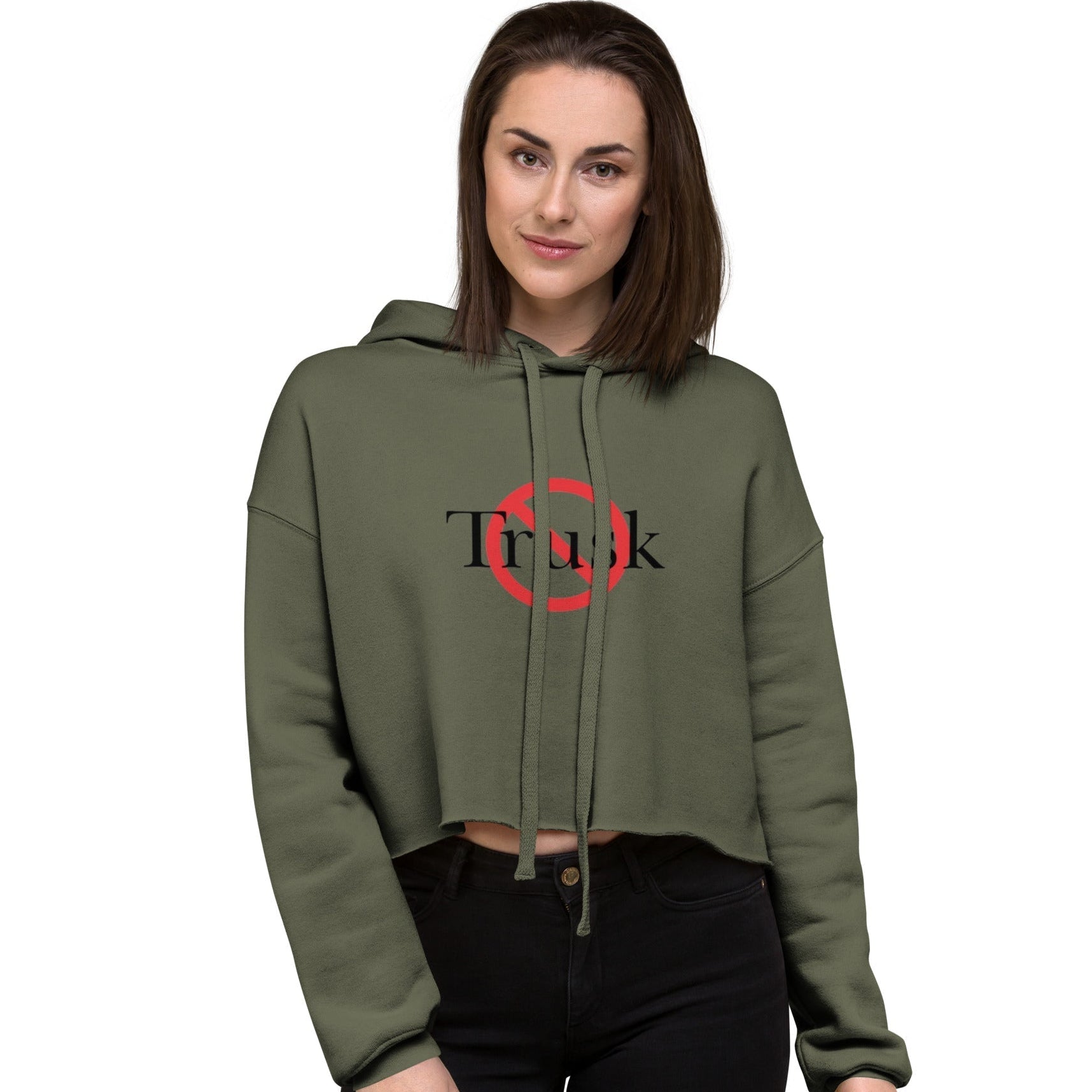 Trusk women’s cropped sweatshirt with printed logo – multiple colors – DETOUR.STORE