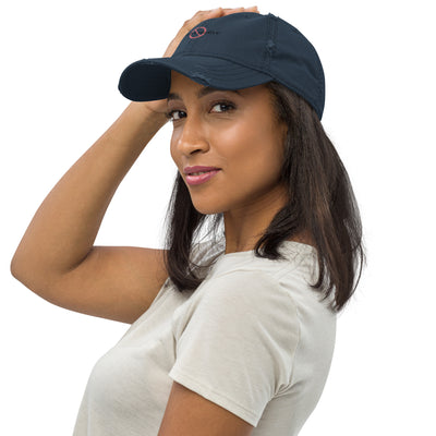 “Project 2025 distressed dad hat with embroidered logo – multiple colors – DETOUR.STORE