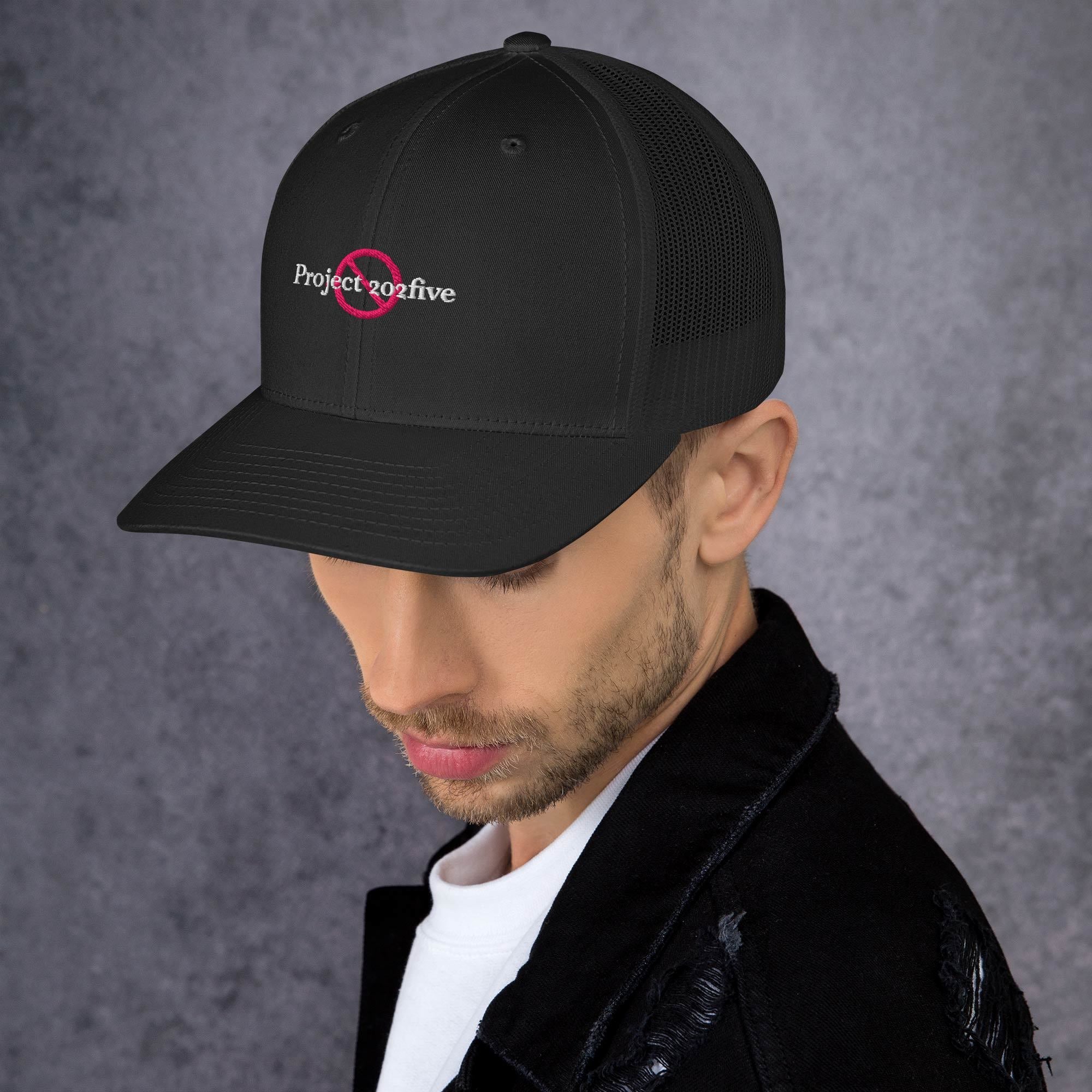 Project 2025 trucker cap with embroidered logo – multiple colors – DETOUR.STORE