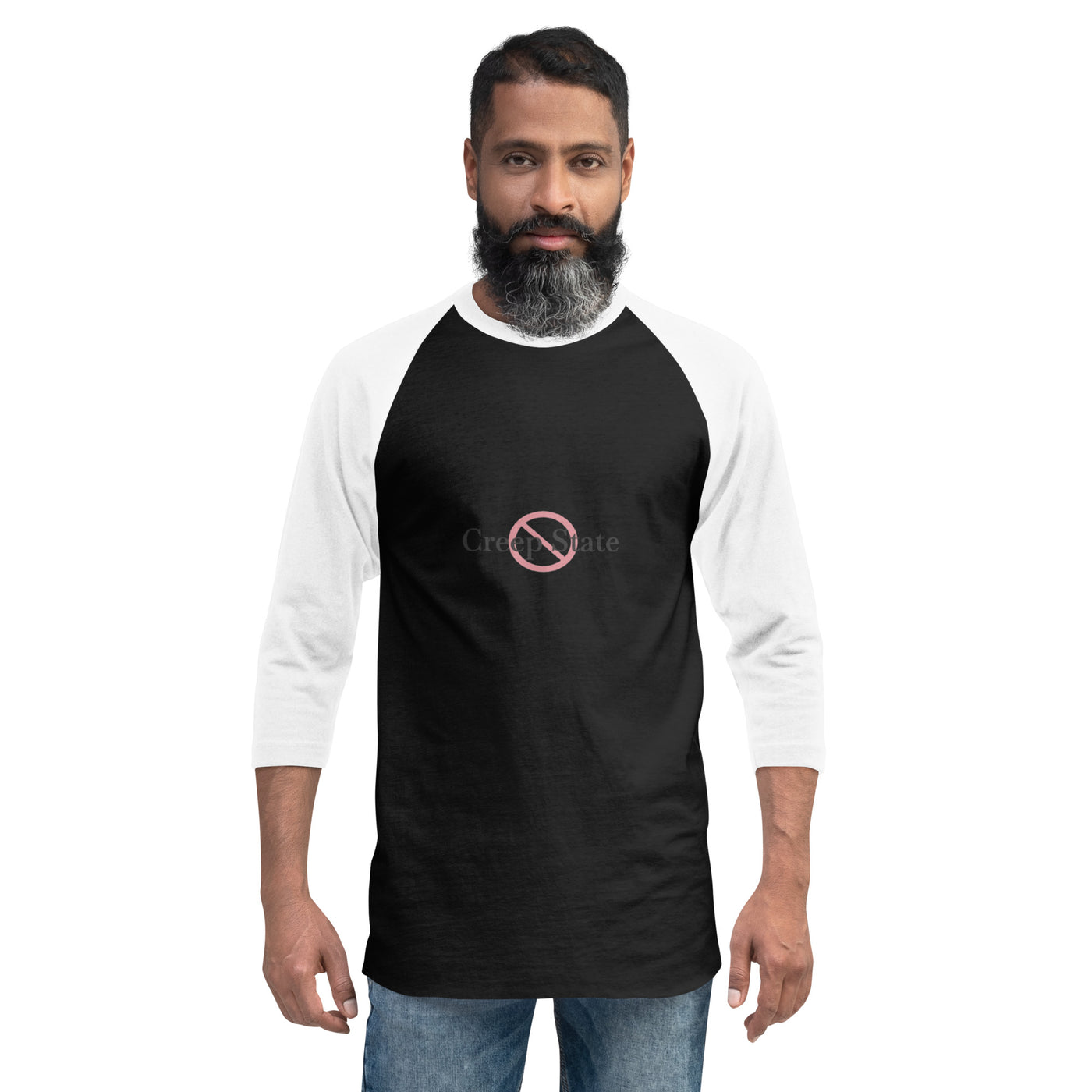 Creep State 3/4 sleeve raglan shirt with printed logo – multiple colors – DETOUR.STORE