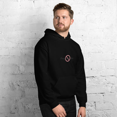 Male model wearing Project 2025 unisex hoodie with printed logo – multiple colors – DETOUR.STORE
