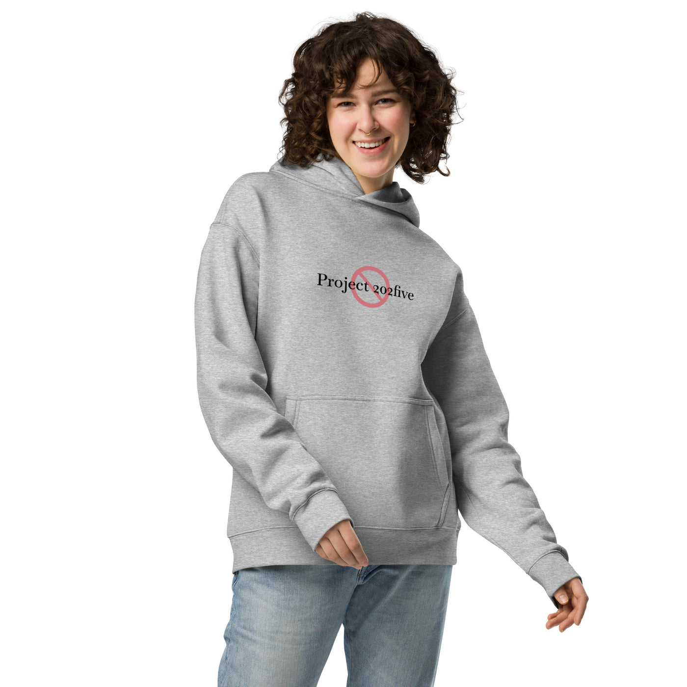 Project 2025 unisex oversized hoodie with printed logo – multiple colors – DETOUR.STORE