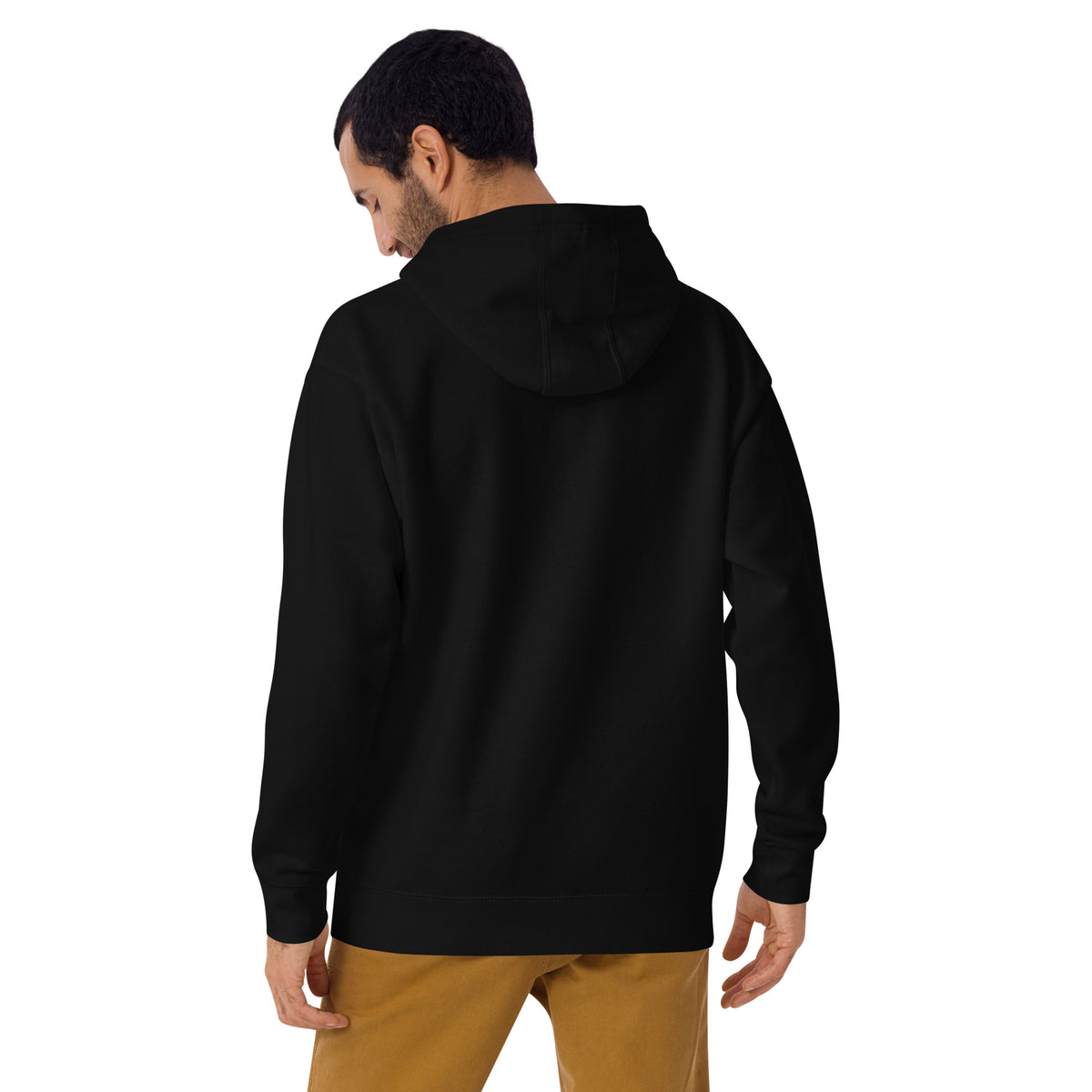Male model wearing Creep State unisex hoodie with printed logo – multiple colors – DETOUR.STORE