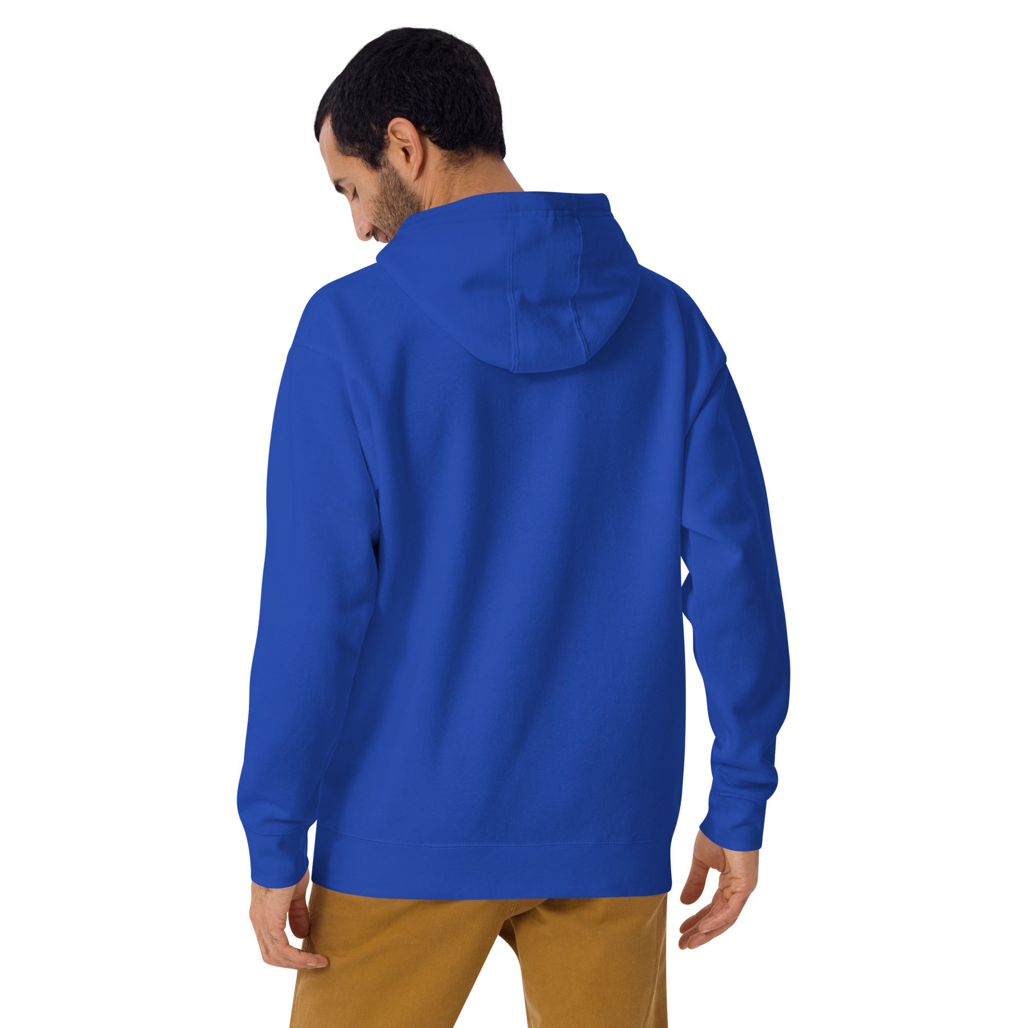 Male model wearing Creep State unisex hoodie with printed logo – multiple colors – DETOUR.STORE