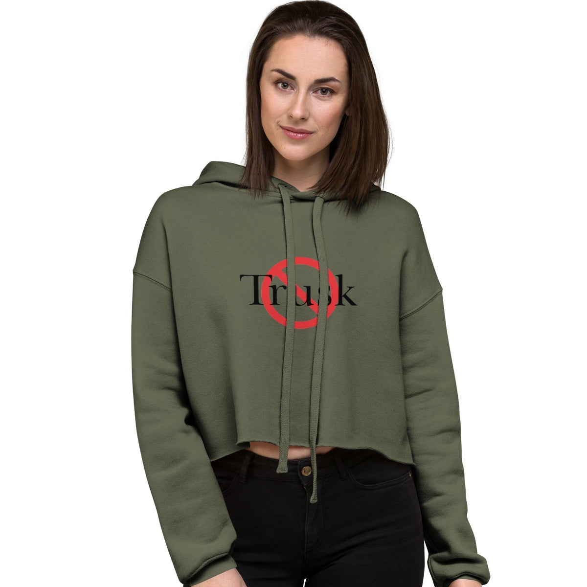 Trusk women’s cropped sweatshirt with printed logo – multiple colors – DETOUR.STORE