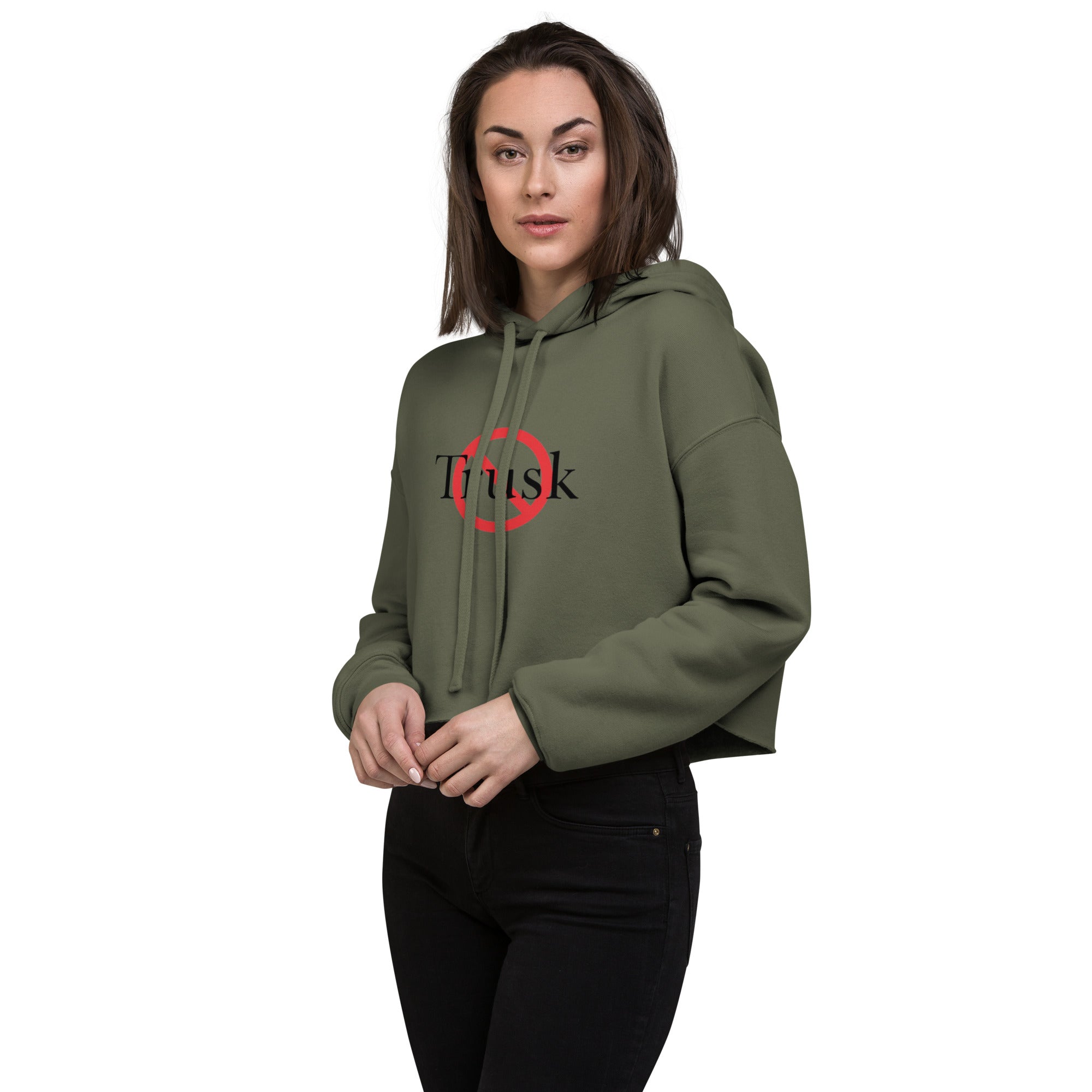 Trusk women’s cropped sweatshirt with printed logo – multiple colors – DETOUR.STORE