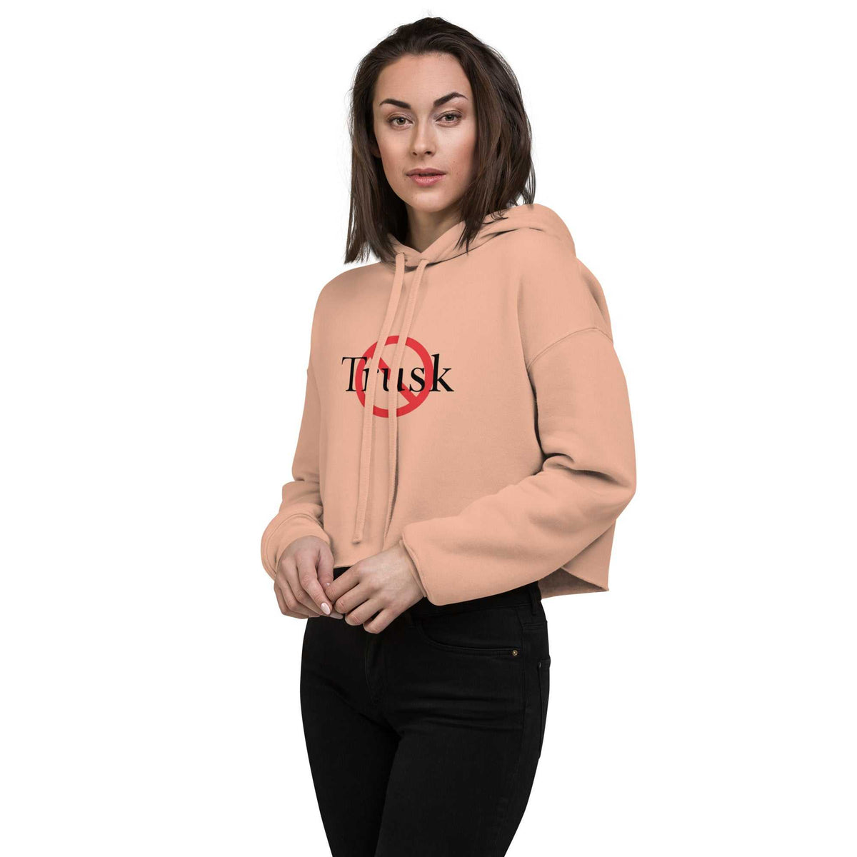 Trusk women’s cropped sweatshirt with printed logo – multiple colors – DETOUR.STORE